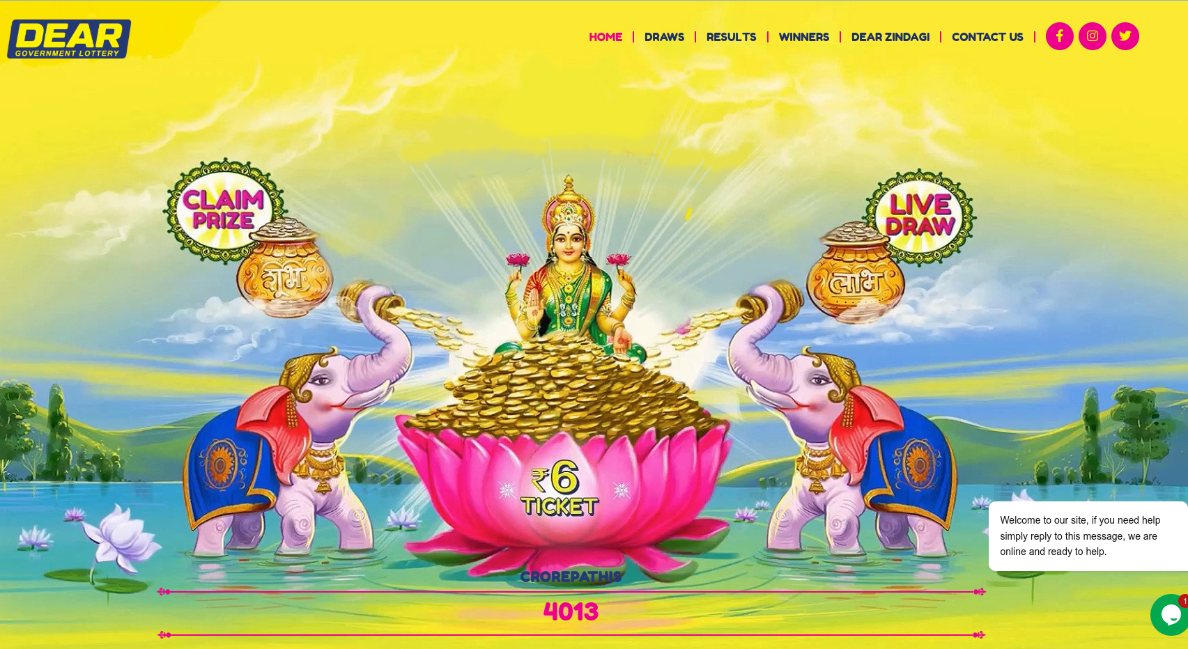 Dear Lotteries Magento 2 storefront