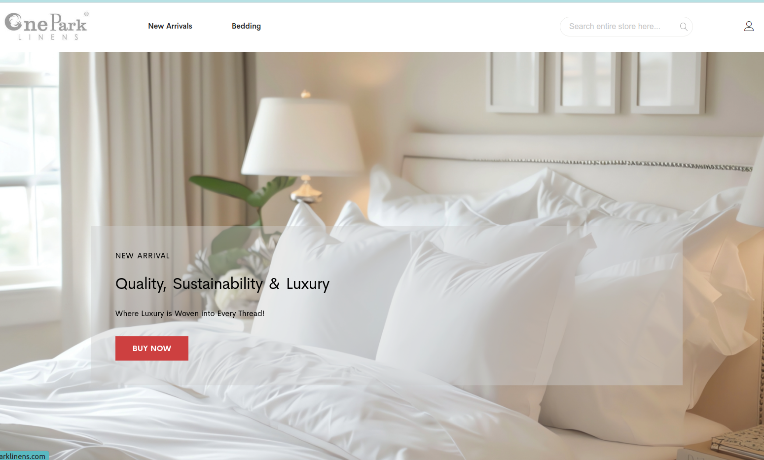 One Park Linens Magento 2 storefront