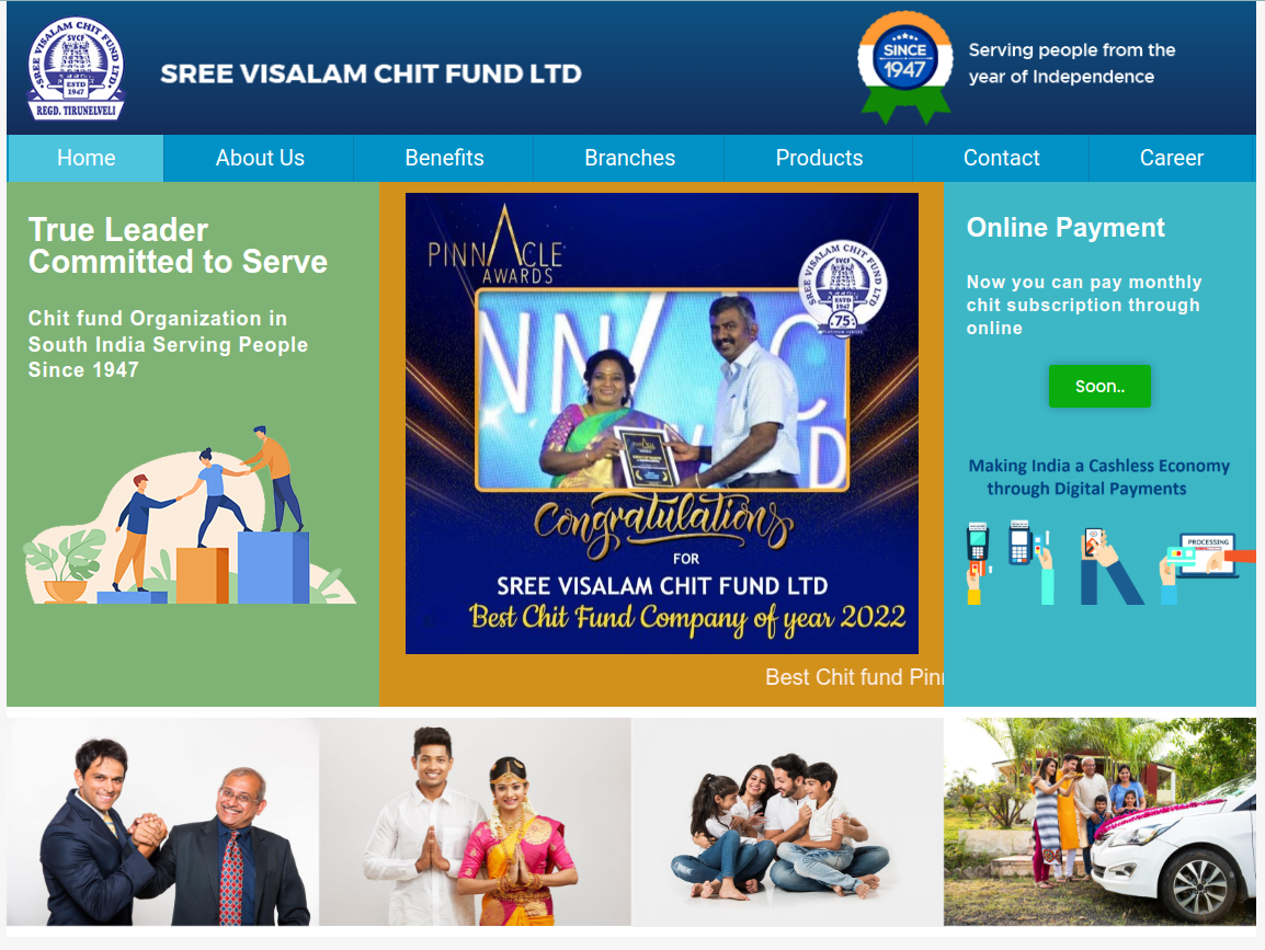 Sree Visalam WordPress site